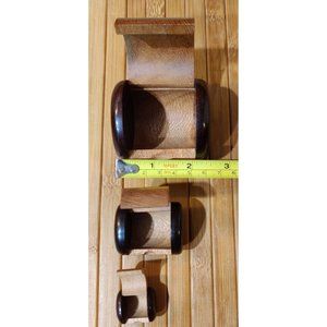 BIESANZ Woodworks 3 Nested Chest-Shape Cocobolo Wood Boxes w/ Curved Lids Signed